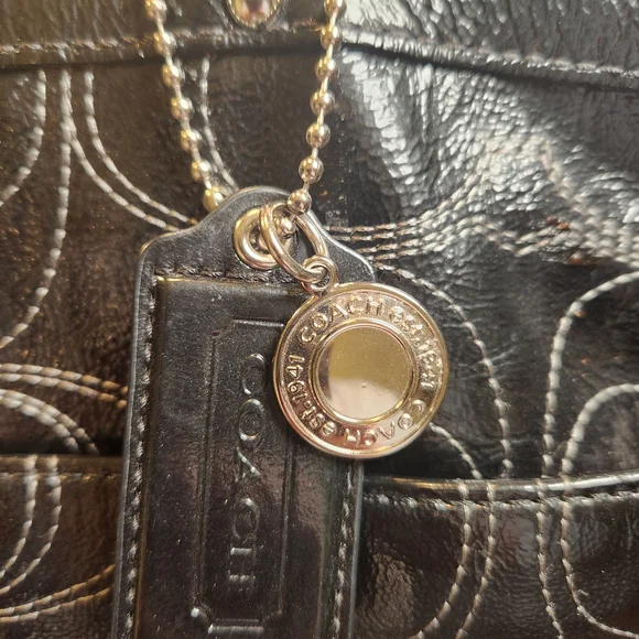 Coach Signature Stitch Large Leather Tote Bag - Picture 3 of 15